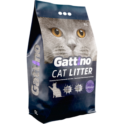 Gattino Lavender Scented Cat litter 5L-4 kg/Opakownie uszkodzone (2353) !!! 