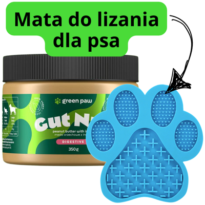 Green Paw Gut Nuts 350g - Masło orzechowe z inuliną dla psów (Human Grade) + Mata do lizania dla psa