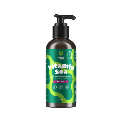 Green Paw Vitamin Sea 300ml - Olej z łososia norweskiego wzbogacony kompleksem witamin A,D i E