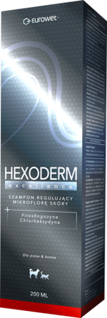 HEXODERM excellence Szampon regulujący mikroflorę skóry dla psów i kotów 200ml