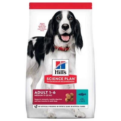 HILL'S SP Science Plan Canine Adult 1–6 Medium, z tuńczykiem i ryżem 12kg