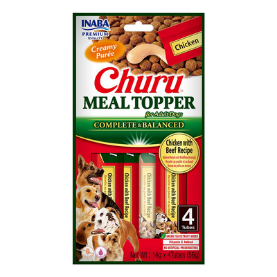 INABA  Dog Meal Topper Chicken With Beef Recipe 4x14 (56g)