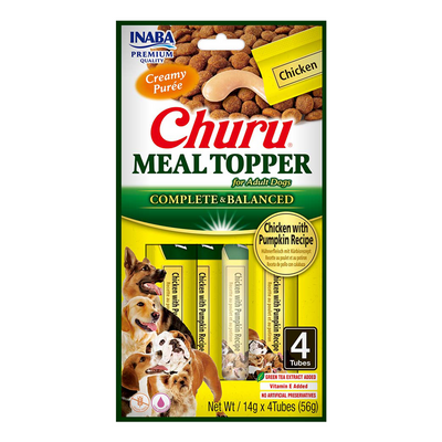 INABA  Dog Meal Topper Chicken With Pumpkin Recipe 4x14 (56g)