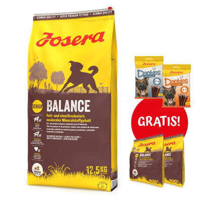 JOSERA Balance Senior/Light 12,5kg + 2x900g & Denties 2x180g GRATIS!!