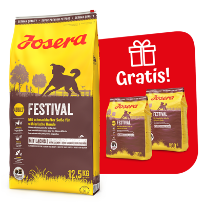JOSERA Festival 12,5kg + 2x900g GRATIS!!