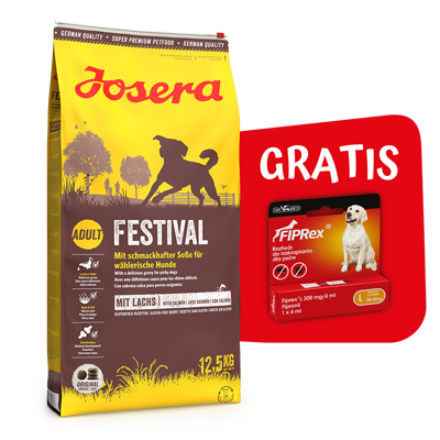 JOSERA Festival 12,5kg + FIPREX 75 L 4ML GRATIS!!