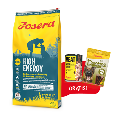 JOSERA High Energy 12,5kg + Denties 180g & Meatlovers 400g GRATIS!!