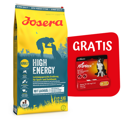 JOSERA High Energy 12,5kg + FIPREX 75 M 2ML GRATIS!!