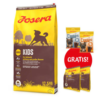 JOSERA Kids 12,5kg + 2x900g & Denties 2x180g GRATIS!!