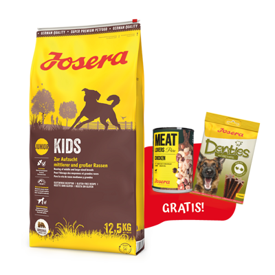 JOSERA Kids 12,5kg + Denties 180g & Meatlovers 400g GRATIS!!