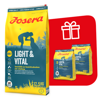 JOSERA Light & Vital 12,5kg + 2x900g GRATIS!!