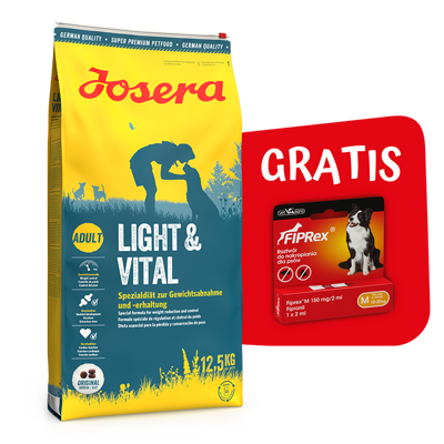 JOSERA Light & Vital 12,5kg + FIPREX 75 M 2ML GRATIS!!