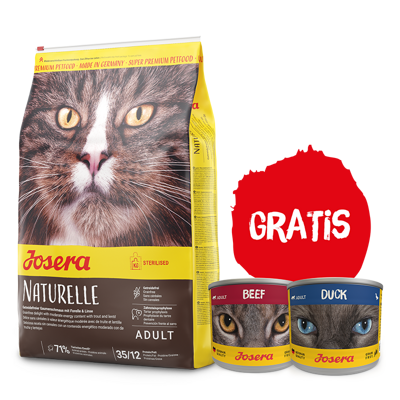 JOSERA Naturelle 10kg + 2x puszka 200g GRATIS!!