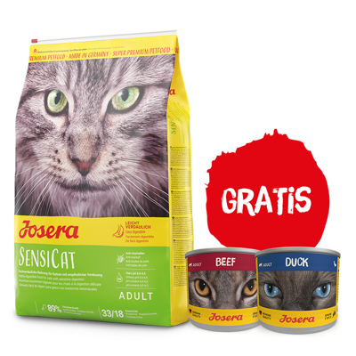 JOSERA SensiCat 10kg + 2x puszka 200g GRATIS!!