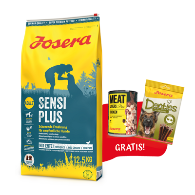 JOSERA SensiPlus 12,5kg + Denties 180g & Meatlovers 400g GRATIS!!