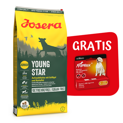 JOSERA YoungStar - Grain Free 15kg + FIPREX 75 L 4ML GRATIS!!