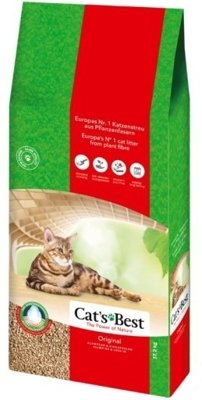 JRS Cats Best Eko Plus - Żwirek Drewniany Zbrylający 40l / 17,2kg + niespodzianka dla kota GRATIS!
