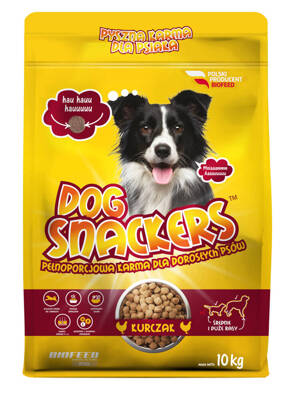 Karma dla psa Dog Snackers z kurczakiem  (średnie i duże rasy) 10 kg