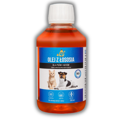 Lab-V Olej z Łososia 100% Dla Psa i Kota w Każdym Wieku 250 ml Tłoczony Na Zimno