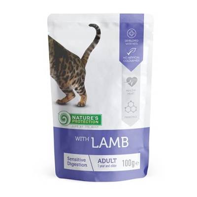 NATURES PROTECTION  Adult Cat Lamb "Sensitive Digestion" 100g