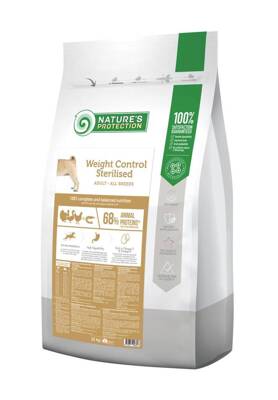 NATURES PROTECTION Weight Control Sterilised Poultry with Krill Adult All Breeds 12kg