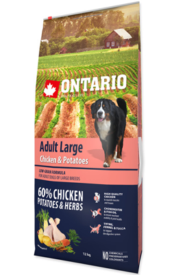 ONTARIO- Adult Large z kurczakiem i ziemniakami 12 kg