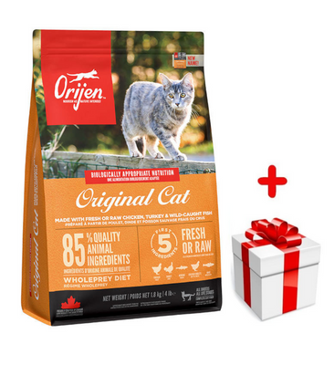 ORIJEN Original Cat 1,8kg + niespodzianka dla kota GRATIS!