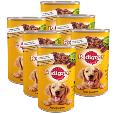 PEDIGREE Adult puszka 6x1200g - mokra karma pełnoporcjowa dla dorosłych psów, z kurczakiem w galaretce