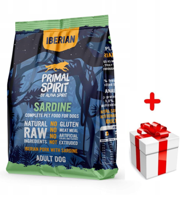 PRIMAL SPIRIT Iberian Sardine 1kg + niespodzianka dla psa GRATIS!