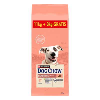 PURINA Dog Chow Adult Sensitive Salmon 14kg /Opakownie uszkodzone (2411) !!! 