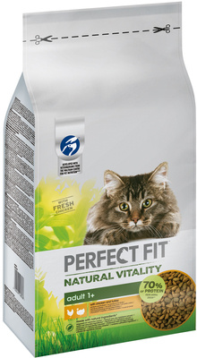 Perfect Fit™ Natural Vitality  – sucha karma pełnoporcjowa dla dorosłych kotów, z kurczakiem i indykiem – 5kg/Opakowanie uszkodzone (3443) !!! 