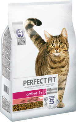 Perfect Fit™ - sucha karma pełnoporcjowa dla dorosłych kotów, bogata w wołowinę 6,9kg\ Opakowanie uszkodzone (6329)!!!