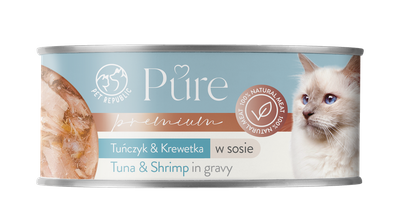 PetRepublic Pure tuńczyk& krewetka w sosie 80g
