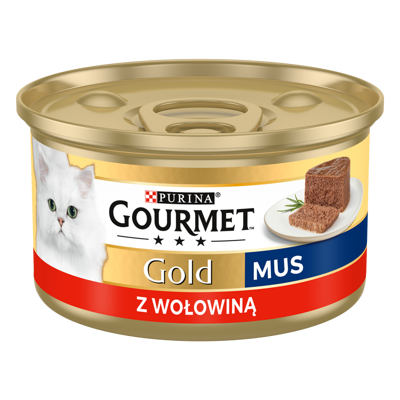 Purina Gourmet Gold mus z wołowiną 85g
