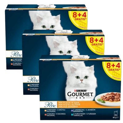 Purina Gourmet Perle Mini Fileciki Karma dla kotów 36x85g