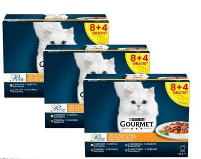 Purina Gourmet Perle Mini Fileciki Karma dla kotów 36x85g