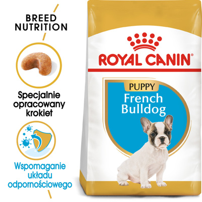 ROYAL CANIN French Bulldog Puppy 10kg karma sucha dla szczeniąt do 12 miesiąca, rasy bulldog francuski/Opakowanie uszkodzone (2500)!!!