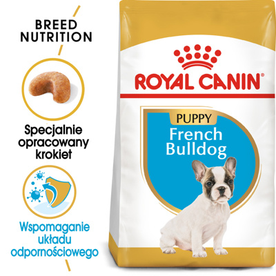 ROYAL CANIN French Bulldog Puppy 10kg karma sucha dla szczeniąt do 12 miesiąca, rasy bulldog francuski/Opakowanie uszkodzone (3168,3208) 