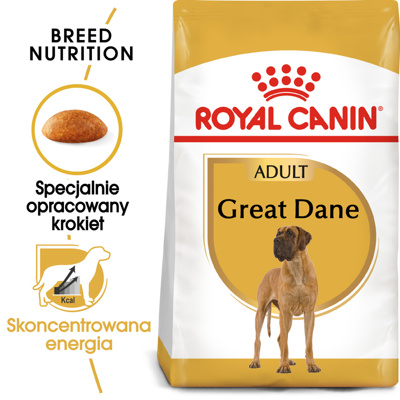 ROYAL CANIN Great Dane Adult 12kg karma sucha dla psów dorosłych rasy dog niemiecki/Opakowanie uszkodzone (1319) !!! 