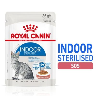 ROYAL CANIN  Indoor Sterilised Sos saszetka 12x85g 