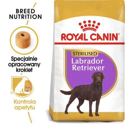 ROYAL CANIN Labrador Retriever Sterilised Adult 12kg karma sucha dla psów dorosłych, rasy labrador retriever, sterylizowanych\ Opakowanie uszkodzone (8707,1861,2166,2602) !!! 