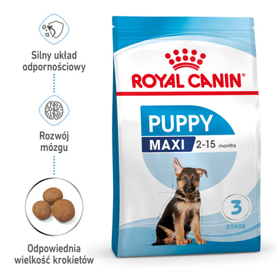 ROYAL CANIN Maxi Puppy 4kg karma sucha dla szczeniąt, od 2 do 15 miesiąca życia, ras dużych