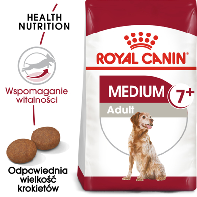 ROYAL CANIN Medium Adult 7+ 15kg karma sucha dla psów starszych od 7 do 10 roku życia, ras średnich