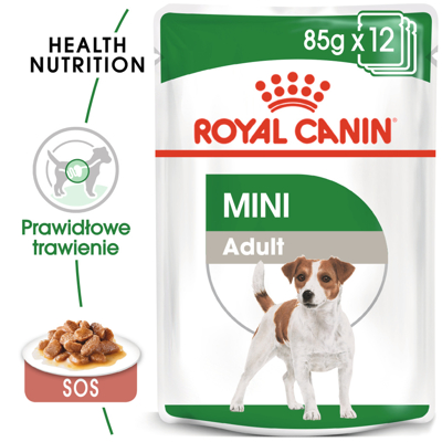 ROYAL CANIN Mini Adult 12x85g karma mokra w sosie dla psów dorosłych, ras małych