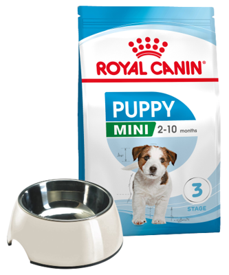 ROYAL CANIN Mini Puppy 8kg + Miska Hunter z melaminy antypoślizgowa 0,16 l