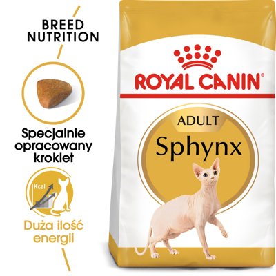 ROYAL CANIN Sphynx Adult 2kg (5x400g) karma sucha dla kotów dorosłych rasy sfinks