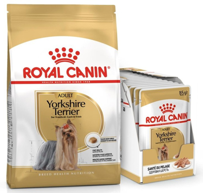 ROYAL CANIN Yorkshire Terrier Adult 1,5kg + Yorkshire Terrier Adult 12x85g