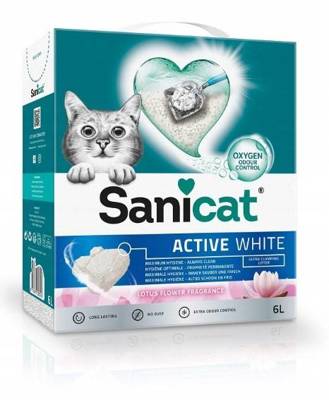 SANICAT ACTIVE WHITE 6L LOTUS - żwirek dla kota