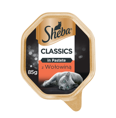 SHEBA® Classics 85g z Wołowiną - mokra karma dla kotów w pasztecie