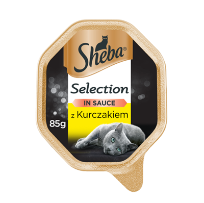 SHEBA® Selection 85g z Kurczakiem - mokra karma dla kotów w sosie